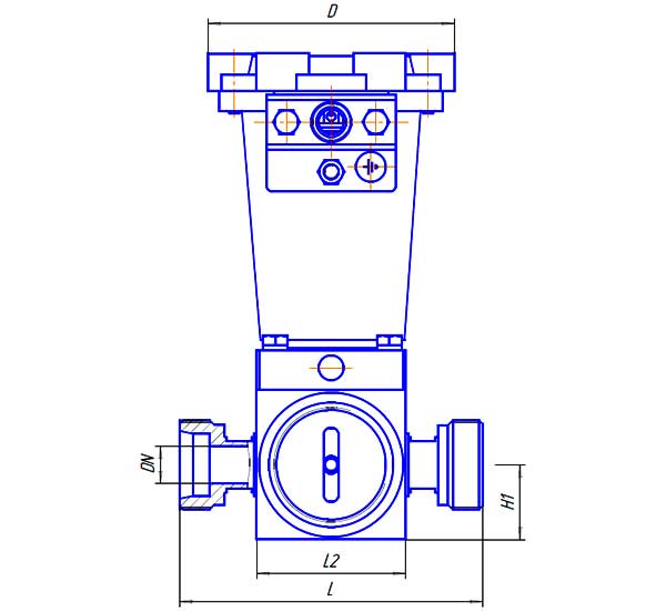 Клапан электромагнитный НЗ УФ 96576 - габаритная схема №2