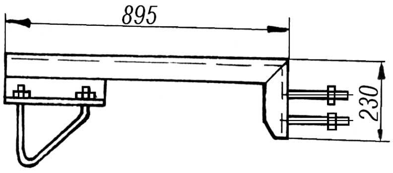 Распорка кабельростов Р10 - габаритная схема