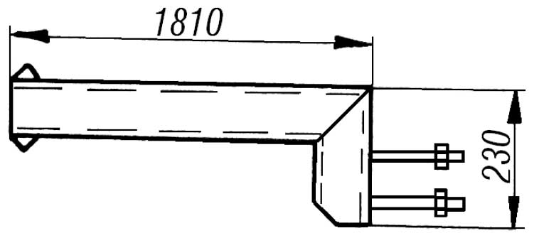 Распорка кабельростов Р13 - габаритная схема