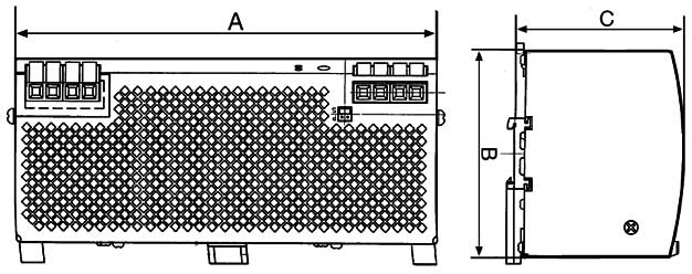 Габаритная схема импульсного блока питания Silverline PULS SL30.300