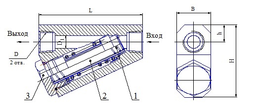 Рис.1. Схема фильтра ФЛГ2-16-250