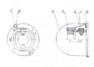 Схема конструкции тахогенератора ТС-1М